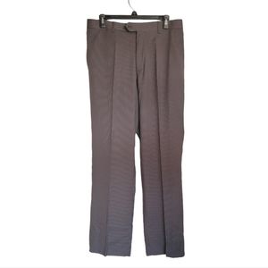 VINCI Men's Grey Stripe Dress Pants, Size: 36S
